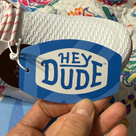 **Price Firm** Hey Dude Sirocco W Sport Stripe White/Pink Vacation Size: W 11 - Picture 10 of 11